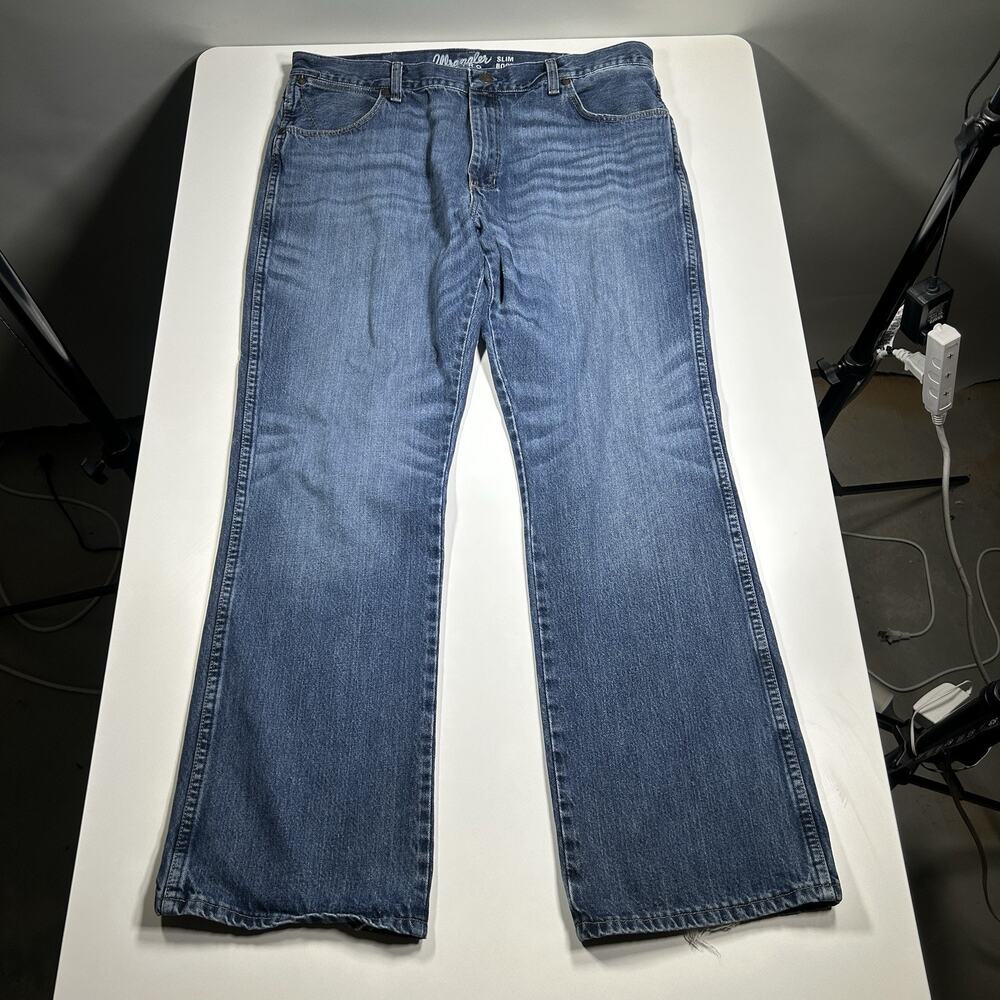 Wrangler Retro Slim Boot Jeans Men’s 36x31 Medium Wash Western Cowboy Denim